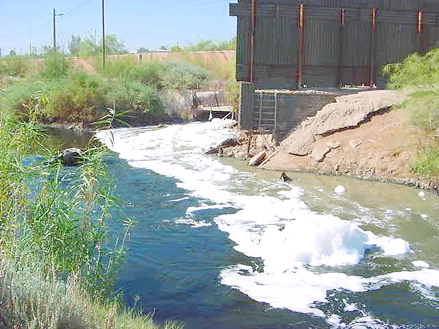 raw sewage released into river