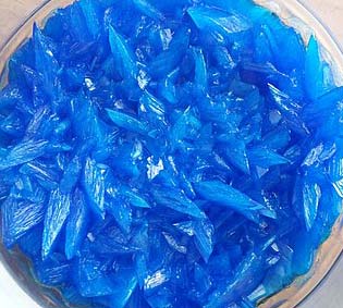 copper sulfate crystals