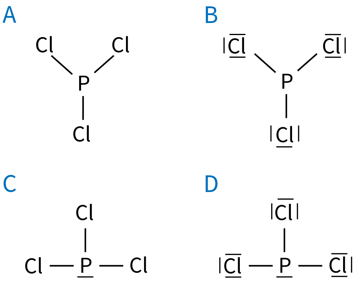 Lewis diagram for PCl3