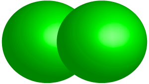 chlorine gas molecule