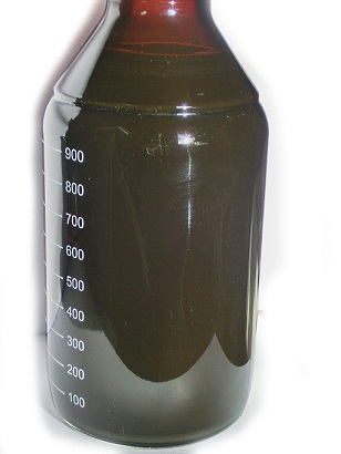 Crude oil in jar