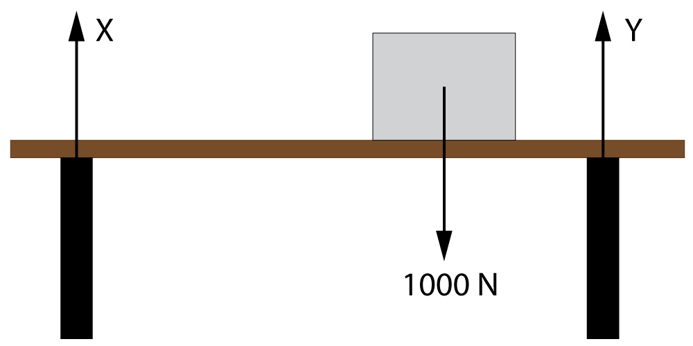 forces on a light wooden beam
